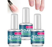 Keratin 3 Day Treatment Nail Growth Strengthening, Weak Brittle Nails,Strengthen Hydrate Nail with Long-Lasting Shine,Nails Strengthening Polish,3pcs