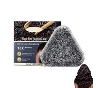 Keratin Black Rice Shampoo Bar, Hair Strengthening Solid Shampoo Bar, Promotes Thicker Voluminous Hair, Helps Reduce Breakage, Repair & Nourish for Restoring Natural Look, 100g (1PC)