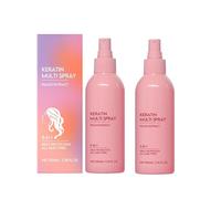 Keratin Hair Care Spray, 5-in-1 Leave In Conditioner Spray, Keratin Smoothing Care, Color Safe, Repairing Essence Hairs Mask, Smooth & Nourishing Daily Treatment for All Hair Types (2Pcs)