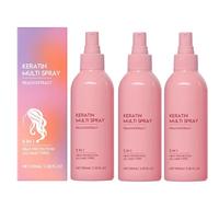 Keratin Hair Spray, 5-in-1 Leave In Conditioner Spray, Keratin Smoothing Care for Dyed Hair, 100ml Anti Frizz Sprays, Repairing Essence Hairs Mask, Color Safe for All Hairs Types (3pcs)