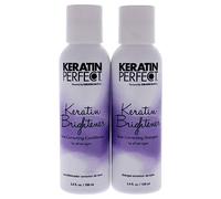Keratin Perfect - Keratin Brightener Duo - Tone Correcting Shampoo and Conditioner - For All Hair Types - Promotes Smooth and Moisturized Hair - Contains Avocado and Lavender Oil - 3.4 oz / 100 ml x 2