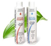 Keratin Research Sulfate & Salt Free Shampoo & Conditioner Value Set, for Post Keratin Hair Treatment, Curtain bang, Colored Hair, Care Treatment for All Hair Types- Natural & Nourishing Hair, 20oz