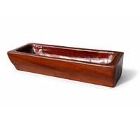 KERAZO Pig Feeding Trough Dog Bowl Length 40, 60, 80 cm - Stoneware Ceramic Food & Water Bowl - Brown, Blue, Green (Brown, 60 x 20 x 14)