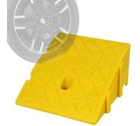 Kerb Ramp Portable Curb Ramps, Portable Curb Ramp for Wheelchair and Mobility Scooter Lightweight Driveway Kerb Ramp with Expansion Bolts Antid-Slip Plastic Ramp(Yellow,50x27x13cm)