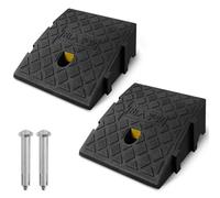 Kerb Ramps 11cm Height Curb Ramp, Portable Ramps For Cars, Wheelchair, Steps, Mobility Scooters, Lawn Mower, Threshold Driveway, Pavement, With 2 Expansion Bolts