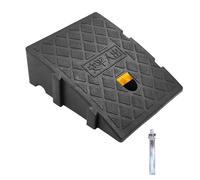 Kerb Ramps, Curb Ramp, Portable Lightweight Ramps Threshold Ramps, for Driveway, Sidewalk, Car, Scooter, Set of 1 with 1 Expansion Bolts (Black-10.6"x9.8"x4.3"-1pcs)