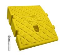 Kerb Ramps,Portable Lightweight Curb Ramp Driveway,Threshold Ramps,for Driveway,Sidewalk,Car,Scooter,Set of 1 with 1 Expansion Bolts. (yellow-11cm(H) x 1PCS)