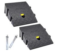 Kerb Ramps,Portable Lightweight Curb Ramp Driveway,Threshold Ramps,for Driveway,Sidewalk,Car,Scooter,Set of 1 with 1 Expansion Bolts. (7cm(H) x 2PCS)