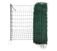 Kerbl 292274 Poultry Net (Electrificable, L x H 15 m x 106 cm, Colour: Green, Number of Poles 6, with Double Tip, Net)