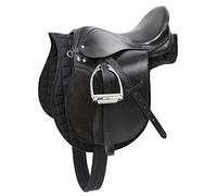 Kerbl 32196 Pony saddle set including belt, blanket, stirrups, stirrups, black
