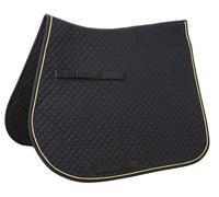Kerbl 323811 Classic Saddle Pad - Black/Gold