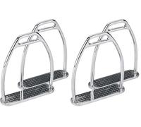 Kerbl 32634/1 High Grade Steel Stirrup - Silver, 12 cm (Pack of 2)