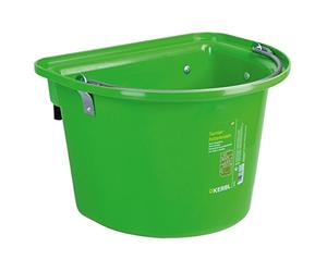 Kerbl 32876 Tournament Feeding Trough Green with Hanging Brackets and Handle