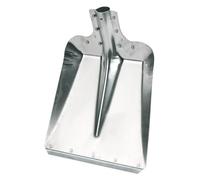 Kerbl Aluminium Shovel Size 7, Width 32 cm, Garden/Stable/Snow Shovel, Galvanised Edge, Silver, Without Handle