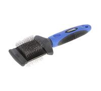 Kerbl Blister Card Slicker Brush with Small Handle Logo, Blue