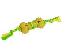 Kerbl Bone On A Rope Rubber/cotton Green/yellow 30 Cm