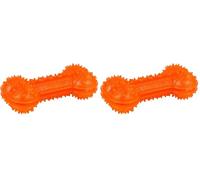 Kerbl Bone ToyFastic, 13 x 6 x 4.5 cm, Orange (Pack of 2)