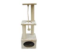 Kerbl Cat Climbing Platin Pro Scratching Tree, 37 x 37 x 109 cm, Beige