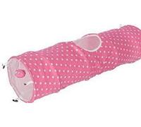 Kerbl Cat Tunnel Puntino Pink/White