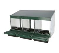 Kerbl Chicken Laying Nest 3 Sections Plastic Green Nestbox Nesting Box Indoor