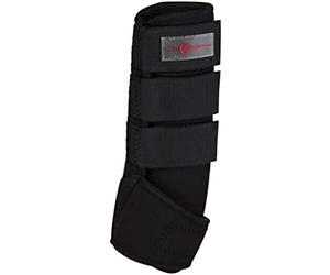 Kerbl Covalliero 4 x Ankle Gaiters, Black, Synthetic Rubber, 27 cm/24 cm, 29 cm/28.5 cm, Pony