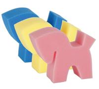 Kerbl Flecki Cleaning Sponge Horse Shape Set of 3 Yellow / Pink / Blue