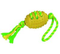 Kerbl Football on a Rope Rubber/Cotton, 42 cm, Green/Yellow