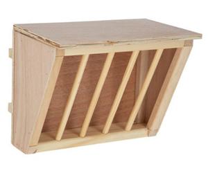Kerbl Hay Manger With Wooden Lid 25 X 17 X 20 Cm
