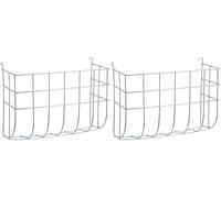 Kerbl Hay Rack Galvanised Hangs in Cage Bars, 25 x 17 cm (Pack of 2)
