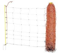 Kerbl Hobbyfarming ClassicNet Mobile Pasture Fence, Double Tip, Orange, 50 m x 108 cm, 13 Poles, 3 Year Guarantee on UV Stability