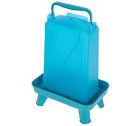 Kerbl Hobbyfarming Plastic Drinker, 5.5 L, Blue, with Feet, Automatic Water Supply, Stable Stand, Weather-Resistant, Easy to Clean, with Carry Handle, Transparent Top