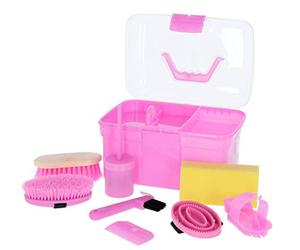 Kerbl horse cleaning box, filled for children