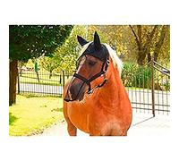 Kerbl integr. Horse Fly Mask - Holster - Black, Unisex, Halfter mit integr. Fliegen- schutzmaske, Größe 1 (Pony), black