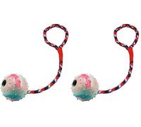 Kerbl Multi-Power Playing Ball with Rope, 30 cm (Pack of 2)