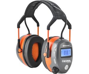 Kerbl Multimedia Ear Defenders with Radio Function Connected to Mobile Phone via Bluetooth with Integrated Microphone for Calling 345131