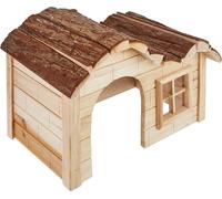Kerbl Nature Plus House with Gently Curved Roof, Brown, 30 x 20 x 20 cm