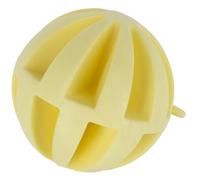 Kerbl Pet Ball, Dog Toy, Fetch Toy, Throwing Toy Dog, Diameter 7.5 cm, Yellow, TPE, Floatable, Dental Care, BPA-Free, with Treat, for Dogs