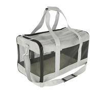 Kerbl Casual Pet Carrier Bag for Dogs/Cats up to 12 kg, with Carry Handle and Shoulder Strap, 52 x 31 x 31 cm, Grey/Black