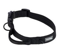Kerbl Pet Dallas Black Collar Width 25mm Neck Size 30-40cm Nylon with D-Ring and Loop with Short Guide Adjustable for Large Dogs