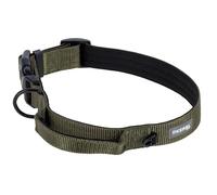 Kerbl Pet Dallas Olive Green Collar Width 25mm Neck Size 30-40cm Nylon with D-Ring and Loop Short Guide Adjustable for Large Dogs