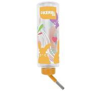 Kerbl Pet Drinking Bottle 500 ml, Fresh Water for Rabbits, Double Ball Technology, Stainless Steel Drinking Tube, Transparent Bottle, Colourful