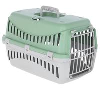 Kerbl Pet Expedion Transport Box for Cats/Dogs/Small Animals, Plastic, Mint, Light Grey, 45 x 30 x 30 cm