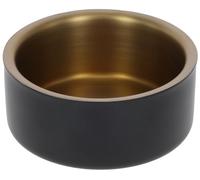 Kerbl Pet Golden Stainless Steel Bowl for Dogs and Cats, Stainless Steel, Temperature Regulating, Non-Slip, Dishwasher Safe, Black/Gold, 5.7 cm