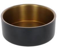 Kerbl Pet Golden Stainless Steel Bowl for Dogs and Cats, Stainless Steel, Temperature Regulating, Non-Slip, Dishwasher Safe, Black/Gold, 8.2 cm