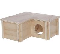 Kerbl Pet Hamster House Natural 3 Chambers 24 x 24 x 11 cm