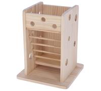 Kerbl Pet Hay and Vegetable Tower, for Rabbits, 2-in-1 Product, Easy Filling, for Indoor and Outdoor Use, Robust Stand, Natural, 24 x 24 x 30 cm