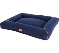 Kerbl Pet Jerome Cuddle Bed, Dark Blue/Cognac, 90 x 70 x 10 cm