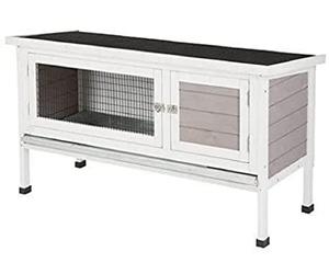 Kerbl Rabbit House 116 x 45 x 62 cm, White/Grey