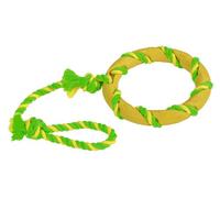 Kerbl Ring on a Rope Rubber/Cotton, 47 cm, Green/Yellow