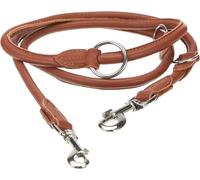 Kerbl Roma Round-Leather Guide Leash, 200 cm, Cognac